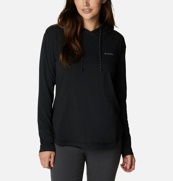 Columbia Sun Trek Hoodies Black For Women's NZ40756 New Zealand